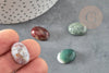 Cabochon agate mousse verte,agate naturelle, cabochon pierre,agate mousse,18 x 13mm, X1 G2067