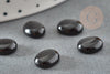 Cabochon agate noire, cabochon ovale, agate naturelle,cabochon agate,agate noire,10x8mm, X1 G6710