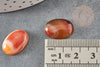 Cabochon agate orange rayé, cabochon ovale, cabochon agate,agate naturelle,18x13mm, X1 G2395