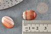 Cabochon agate orange rayée, cabochon ovale, cabochon agate,agate naturelle,pierre naturelle,18x13mm, X1 G5062