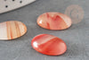 Cabochon agate rouge orange, cabochon ovale, cabochon agate,agate naturelle,18x13mm, X1 G1835