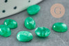 Cabochon agate verte, fournitures créatives, cabochon ovale, agate naturelle,5x7mm,pierre naturelle, cabochon dôme, X1 G2699