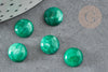 Cabochon agate verte rond, cabochon rond, agate naturelle,10mm, cabochon dôme, X1 G2646