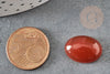 Cabochon cornaline orange, cabochon ovale, cornaline naturelle, pierre naturelle,13x18mm, x1 G4482