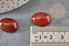 Cabochon cornaline orange, cabochon ovale, cornaline naturelle, pierre naturelle,13x18mm, x1 G4482