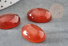 Cabochon cornaline orange, cabochon ovale, cornaline naturelle, pierre naturelle,13x18mm, x1 G4482