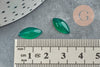 Cabochon dôme marquise navette agate verte, cabochons, agate naturelle,cabochon pierre, pierre naturelle,14mmx7mm, X1 G0091