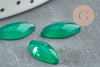 Cabochon dôme marquise navette agate verte, cabochons, agate naturelle,cabochon pierre, pierre naturelle,14mmx7mm, X1 G0091