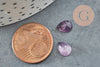 Cabochon goutte amethyste, cabochon goutte, amethyste naturelle, fabrication bijoux pierre naturelle,8x6mm, X1 G2271