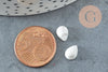 Cabochon goutte howlite blanc ,8x6mm, cabochon pierre,cabochon goutte howlite Naturelle, pierre naturelle, X1 G2267