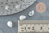 Cabochon goutte howlite blanc ,8x6mm, cabochon pierre,cabochon goutte howlite Naturelle, pierre naturelle, X1 G2267