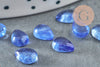 Cabochon goutte kyanite cianyte bleue, cabochon rond, kyanite naturelle,8x6mm, pierre naturelle, X1 G2266