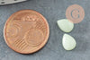 Cabochon goutte phosphorescent 8x6mm,bijou pierre, cabochon goutte luminescent, cabochon synthése, X1 G3139