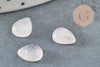 Cabochon goutte quartz rose naturel 8x6mm, x1 (G2269)