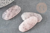 Cabochon hexagone quartz rose, cabochon pierre, pierre naturelle, pendentif rose,quartz rose naturel,32mm, X1 G2222