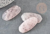 Cabochon hexagone quartz rose, cabochon pierre, pierre naturelle, pendentif rose,quartz rose naturel,32mm, x1 G2222