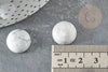 Cabochon howlite blanche, cabochon rond, cabochon Howlite, howlite naturelle,16mm, bijou pierre naturelle, x1 G2900