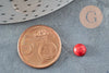 Cabochon howlite rouge, fournitures créatives, cabochon rond, howlite naturelle, cabochon howlite,pierre naturelle,6mm, X1 G3090