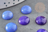 Cabochon jade bleu roi, cabochon rond, jade naturel, cabochon jade bleu/bleu-violet ,12mm, X1 G1429