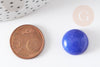 Cabochon jade bleu roi, cabochon rond, jade naturel, cabochon jade bleu,cabochon pierre, 16mm, X1 G2430