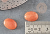 Cabochon jade corail, cabochon ovale, pierre dôme,jade naturel,18 x13mm , X1 G0988