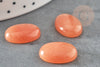 Cabochon jade corail, cabochon ovale, pierre dôme,jade naturel,18 x13mm , X1 G0988