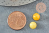 Cabochon jade jaune, fournitures créatives, cabochon rond, jade naturel,cabochon pierre, création bijoux,8mm, pierre naturelle, X1 G0454