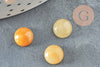 Cabochon jade jaune, fournitures créatives, cabochon rond, jade naturelle,8mm,cabochon pierre, jade jaune,pierre naturelle, X1 G1140