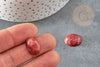 Cabochon jade marbré rouge, cabochon ovale, jade naturel,18 x13mm, cabochon pierre, pierre naturelle, X1 G2923