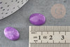 Cabochon jade naturel violet 14x10mm, cabochon ovale dôme, cabochon pierre naturelle, X1 G2233