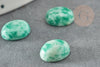 Cabochon jaspe blanc vert,cabochon rond,jaspe naturelle, cabochon pierre, 8x10mm, X1 G2450