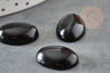 Cabochon obsidienne noire ovale dôme, cabochon pierre naturelle , 18x13mm, X1 G2066