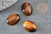 Cabochon œil de tigre marron ovale, cabochon ovale, œil de tigre naturel, cabochon pierre, pierre naturelle,13x18mm, X1 G2069