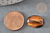 Cabochon œil de tigre marron ovale, cabochon ovale, œil de tigre naturel, cabochon pierre, pierre naturelle,13x18mm, X1 G2069