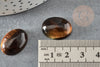 Cabochon œil de tigre marron ovale, cabochon ovale, œil de tigre naturel, pierre naturelle,20x15mm, X1 G8056