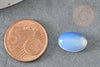 Cabochon opalite blanche ovale, cabochon ovale opalite blanche,pierre, 14x10mm, X1 G1564