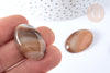 Cabochon ovale agate marron naturelle 29~30mm,cabochon pierre naturelle, X1 G8024