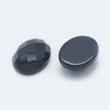 Cabochon ovale agate noire facetté, agate naturelle, pierre naturelle,10x8mm, pierre naturelle, X1 G2277