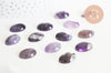 Cabochon ovale amethyste, cabochon ovale cabochon pierre, cabochon violet, amethyste naturelle,18x13mm, pierre naturelle, X1 G1183