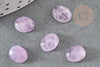 Cabochon ovale amethyste, cabochon pierre, cabochon violet, amethyste naturelle,8x10mm, X1 G1184