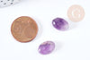 Cabochon ovale améthyste naturel 14x10mm, cabochon création bijoux pierre, X1 G8667