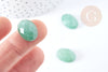 Cabochon ovale aventurine naturelle facetté 18x13mm, cabochon création bijoux pierre, X1 G8664