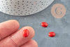 Cabochon ovale corail teinté rouge 10x6mm, cabochon ovale, corail naturel,pierre naturelle, cabochon pierre, X1 G6750