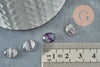 Cabochon ovale fluorite naturelle 10.5 x8mm, cabochon violet pierre création bijoux, X1 G9571