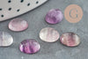 Cabochon ovale fluorite violette naturelle 10x8mm, cabochon création bijoux pierre, x1 G8677