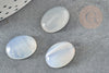 Cabochon ovale jade blanc,jade naturel, cabochon pierre,pierre naturelle, 16mm, X1 G1294