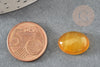 Cabochon ovale jade jaune, cabochon ovale, pierre dôme,cabochon pierre,jade naturel, 16 x12mm, X1 G2035