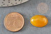 Cabochon ovale jade jaune translucide,cabochon ovale, pierre dôme,cabochon pierre,jade naturel,18x13mm, x1 G2683