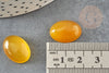 Cabochon ovale jade jaune translucide,cabochon ovale, pierre dôme,cabochon pierre,jade naturel,18x13mm, x1 G2683