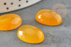 Cabochon ovale jade jaune translucide,cabochon ovale, pierre dôme,cabochon pierre,jade naturel,18x13mm, x1 G2683